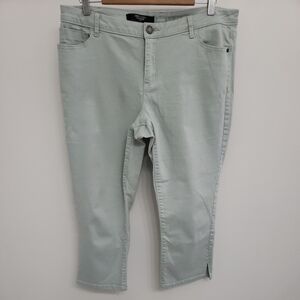 Simply Vera Vera Wang Sz 14 Mint Green Women's Mid Rise Capri